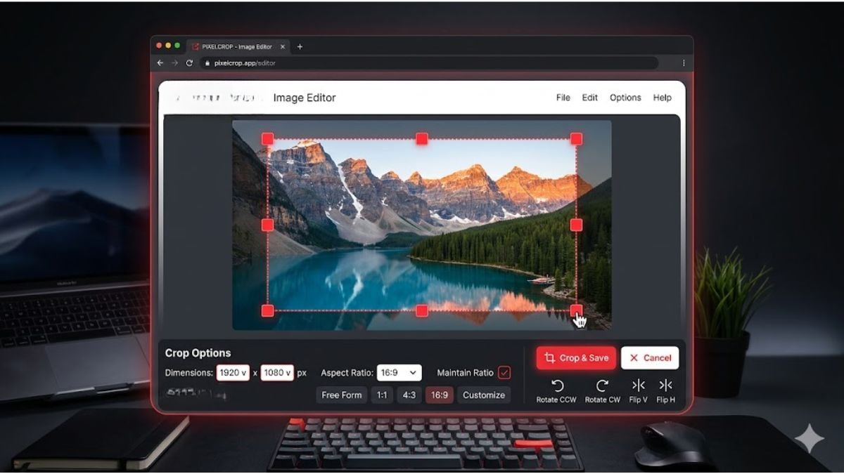 Free online image crop tool interface