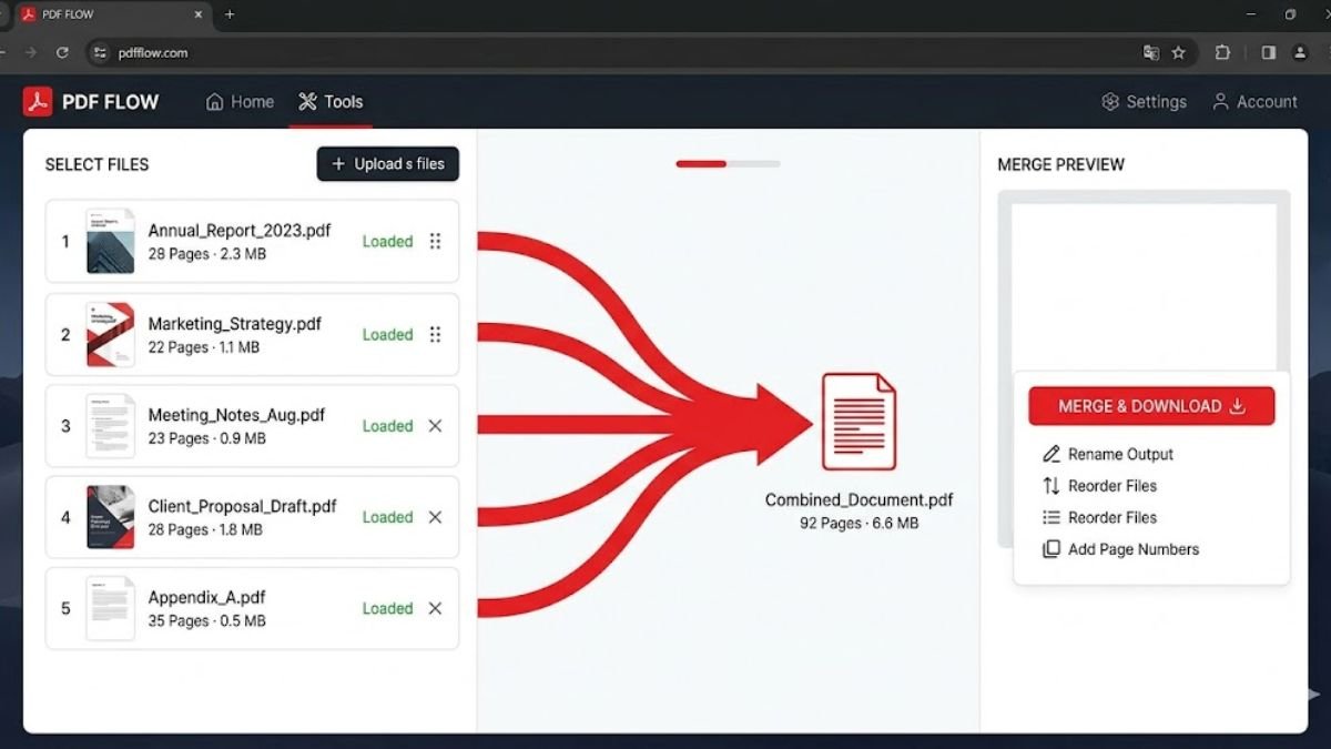 Free online PDF merge tool