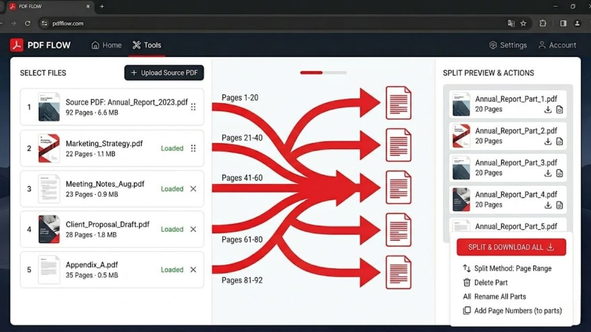 Free online PDF split tool